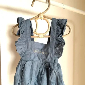 The Personalised Ruffle Romper - Blue<Boutique Bonita Discount