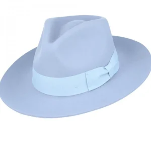 The Stiff Brim Wool Fedora - Pale Blue<Boutique Bonita Outlet