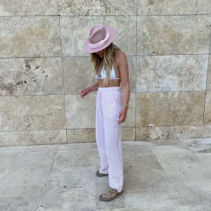 The Stiff Brim Wool Fedora - Pale Pink<Boutique Bonita Clearance