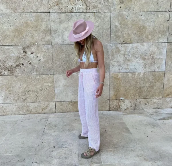 The Stiff Brim Wool Fedora - Pale Pink<Boutique Bonita Clearance