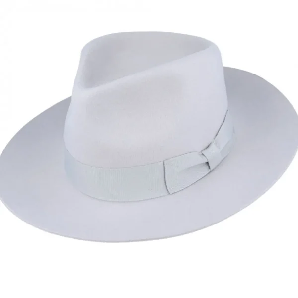 The Stiff Brim Wool Fedora - Powder Grey<Boutique Bonita Sale