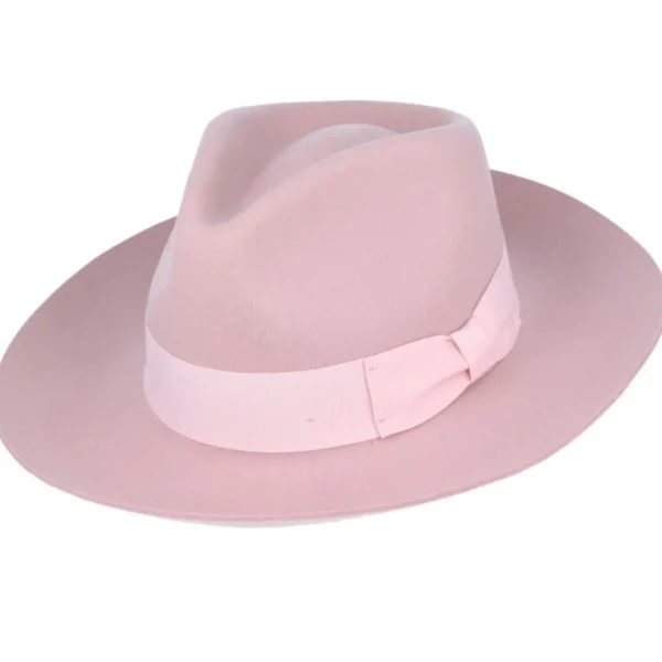 The Stiff Brim Wool Fedora - Pale Pink<Boutique Bonita Clearance