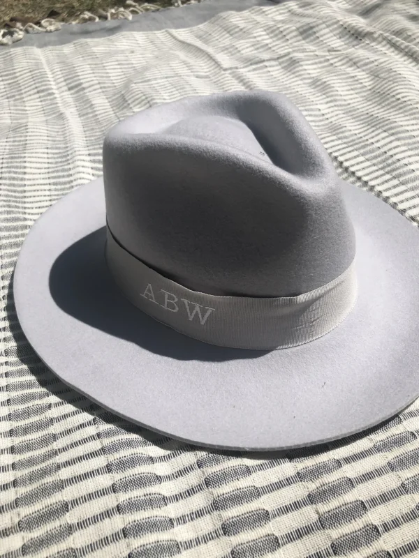 The Stiff Brim Wool Fedora - Powder Grey<Boutique Bonita Sale