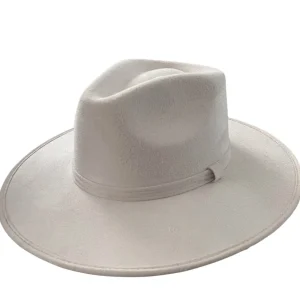 Vegan Suede Unisex Rancher Hat - Ivory<Boutique Bonita New