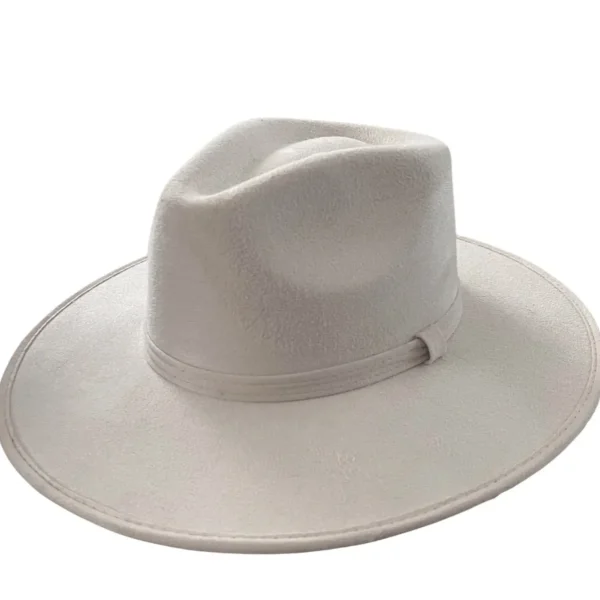 Vegan Suede Unisex Rancher Hat - Ivory<Boutique Bonita New