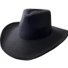 Vegan Suede Unisex Rancher Cowboy Hat - Black<Boutique Bonita Sale