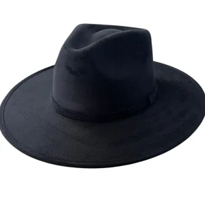 Vegan Suede Unisex Rancher Hat - Black<Boutique Bonita Online