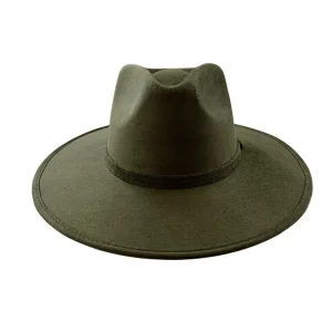 Vegan Suede Unisex Rancher Hat - Olive<Boutique Bonita Online