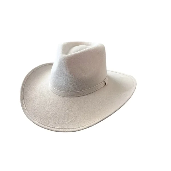 Vegan Suede Unisex Rancher Cowboy Hat - Ivory<Boutique Bonita Outlet