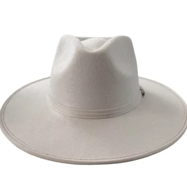 Vegan Suede Unisex Rancher Hat - Ivory<Boutique Bonita New