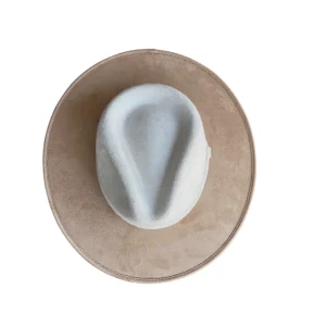Vegan Suede Unisex Rancher Hat - Ivory with Tan<Boutique Bonita New