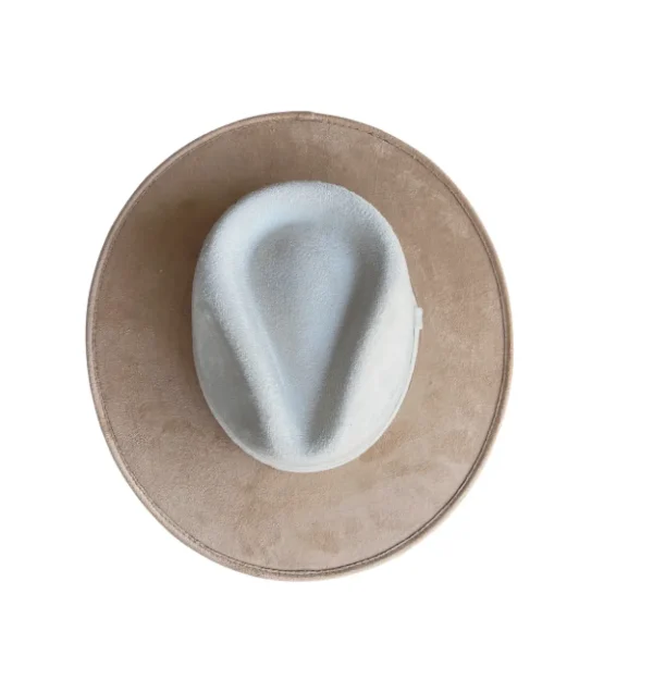 Vegan Suede Unisex Rancher Hat - Ivory with Tan<Boutique Bonita New