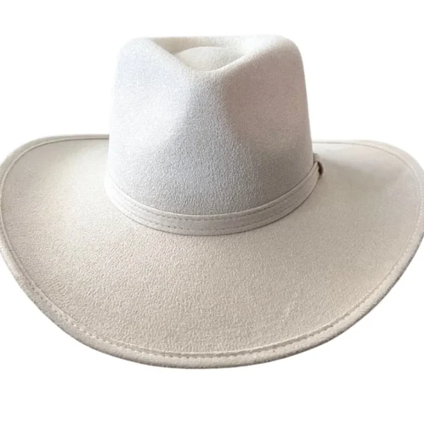 Vegan Suede Unisex Rancher Cowboy Hat - Ivory<Boutique Bonita Outlet