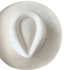 Vegan Suede Unisex Rancher Cowboy Hat - Ivory<Boutique Bonita Outlet