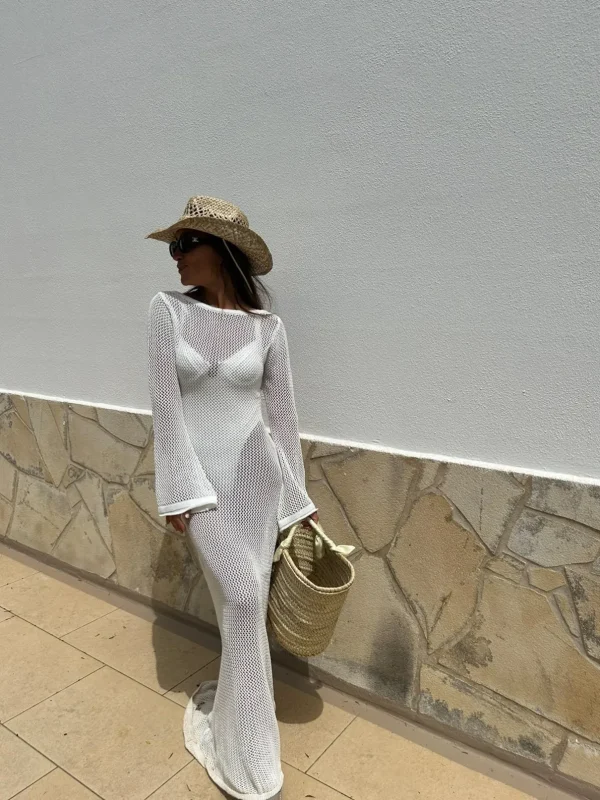 VENUS - White Knit Dress<Boutique Bonita Online