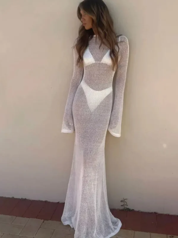VENUS - White Knit Dress<Boutique Bonita Online