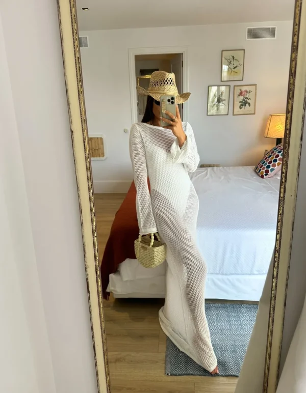 VENUS - White Knit Dress<Boutique Bonita Online