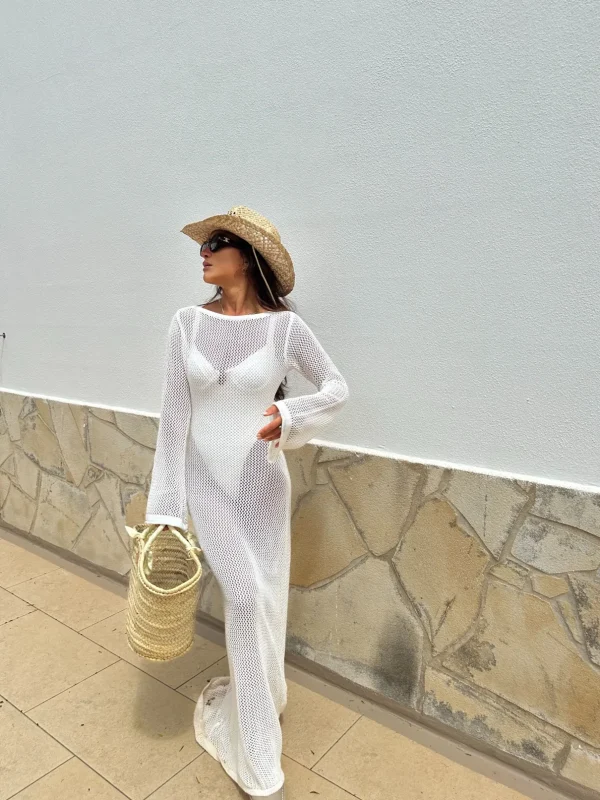 VENUS - White Knit Dress<Boutique Bonita Online